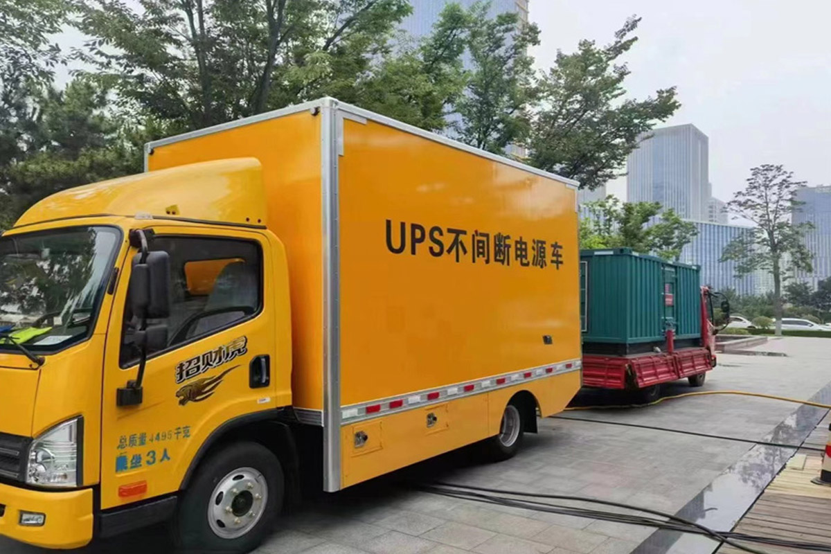 兖州发电机租赁施工现场