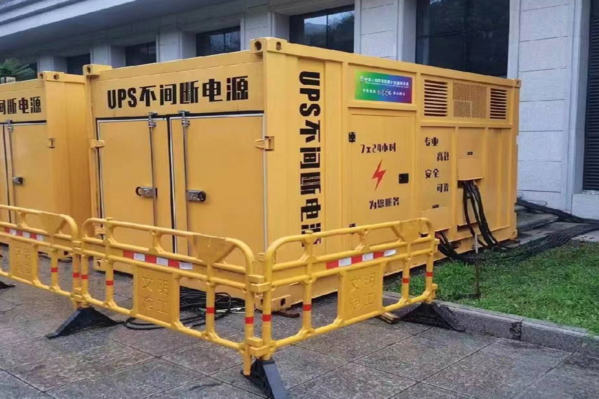 兖州发电机租赁施工现场