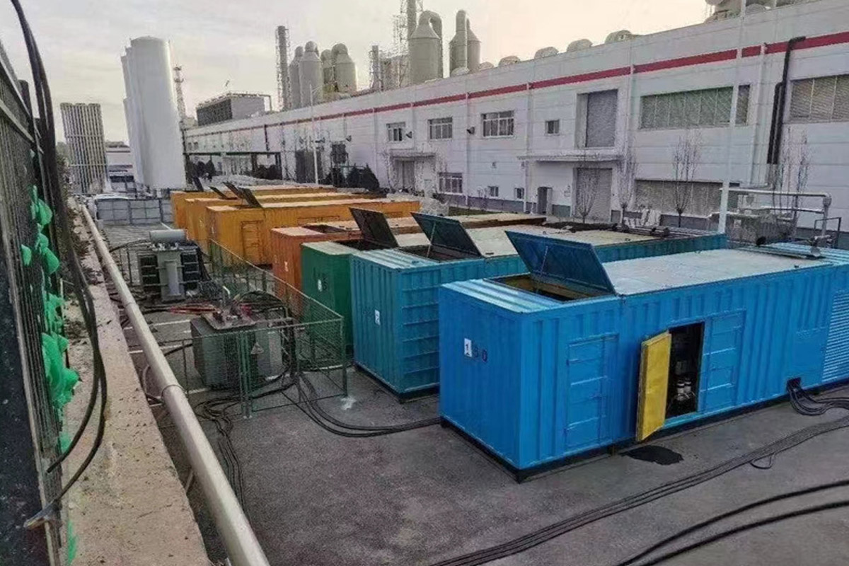 兖州发电机租赁施工现场